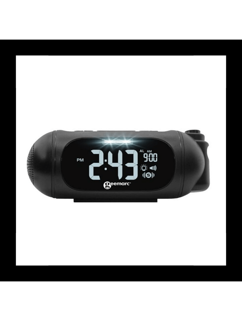 Big display clock with automatic time setting, alarm by loud ring