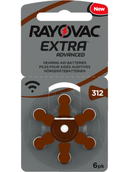 Piles pour appareil auditif  10 plaquettes de 6 piles auditives Rayovac 312